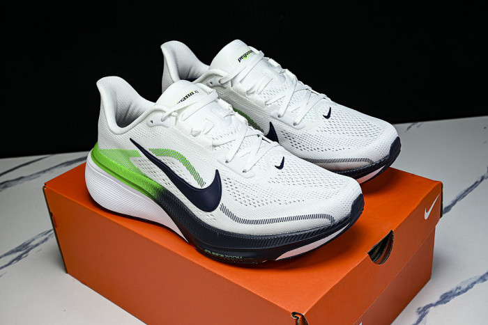 IB1873-107 AIR ZOOM PEGASUS 42 WEAR-RESISTANT RUNNING SHOES WHITE/BLACK/GREEN