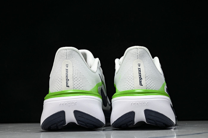 IB1873-107 AIR ZOOM PEGASUS 42 WEAR-RESISTANT RUNNING SHOES WHITE/BLACK/GREEN