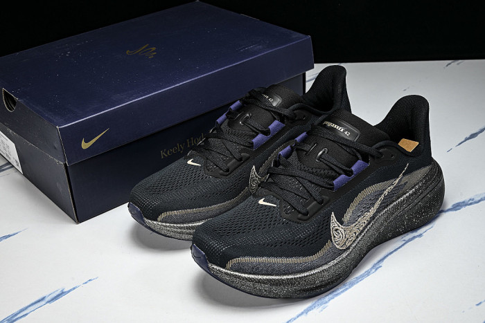 IR7192-001 AIR ZOOM PEGASUS 42 BLACK/PITCH BLUE/BLACKENED BLUE/BLUR