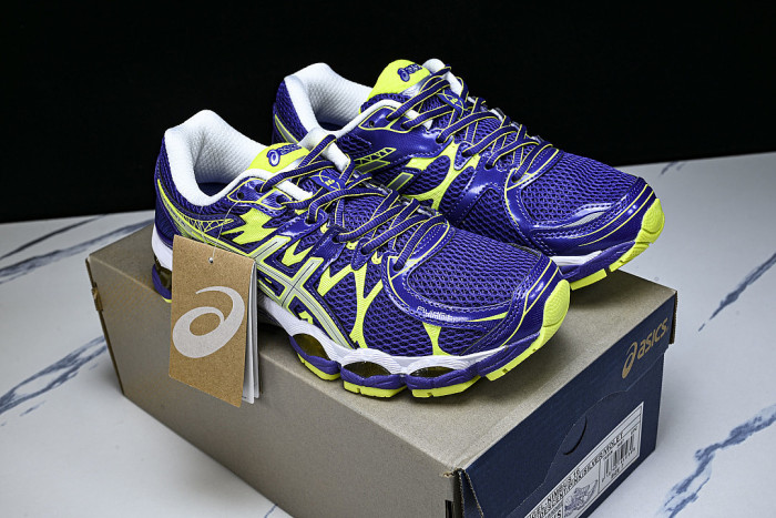 T485N-3697 GEL-NIMBUS 16 SPORTIVE CASUAL RUNNING SHOES PURPLE/GREEN/WHITE
