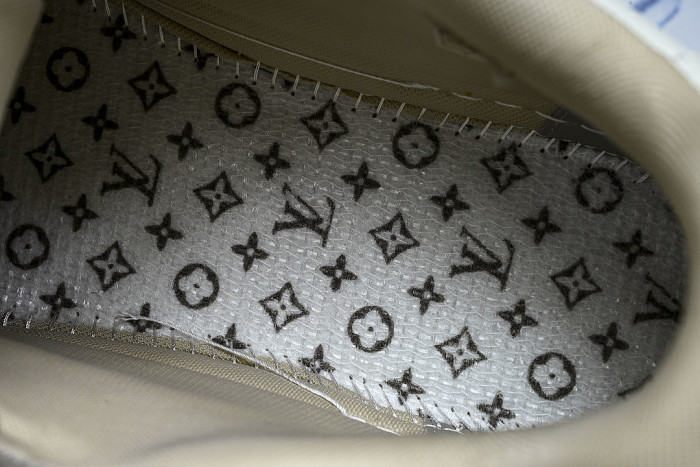 LEATHER SPORTS SHOES WHITE/BROWN/WHITE