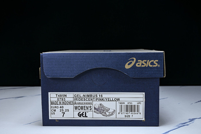 T485N-0793 GEL-NIMBUS 16 SPORTIVE CASUAL RUNNING SHOES GREEN/PINK/GREEN