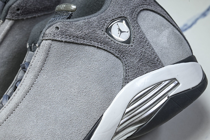 FJ3460-012 JORDAN 14 RETRO FLINT GREY/STEALTH GREY/WHITE