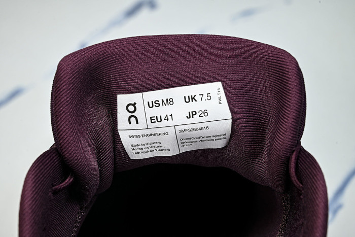 ON RUNNING LEISURE SPORTS SHOES WHITE/WINE RED