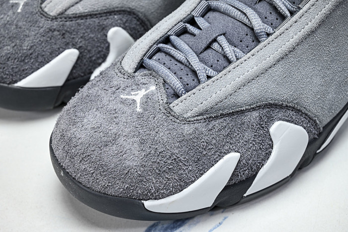 FJ3460-012 JORDAN 14 RETRO FLINT GREY/STEALTH GREY/WHITE
