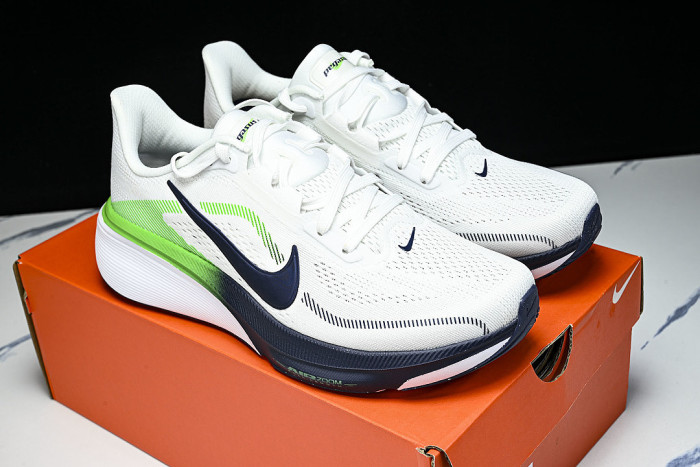 IB1873-107 AIR ZOOM PEGASUS 42 WHITE/NAVY BLUE/GREEN