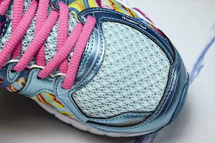 T485Q-0235 GEL-NIMBUS 16 SPORTIVE CASUAL RUNNING SHOES BLUE/PINK/GREEN/RED