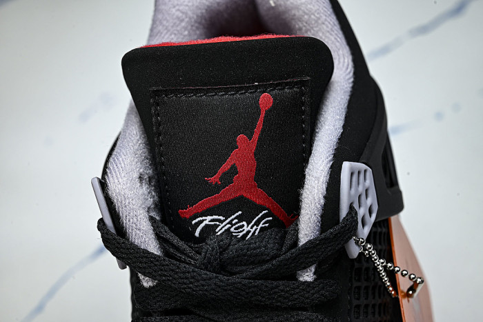 IX8180-001 AIR JORDAN 4 RETRO BRED AJ4 CASUAL SHOES BLACK/INKINESS