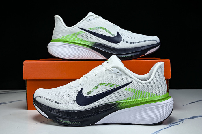 IB1873-107 AIR ZOOM PEGASUS 42 WEAR-RESISTANT RUNNING SHOES WHITE/BLACK/GREEN