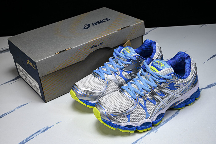 T485N-9101 GEL-NIMBUS 16 SPORTIVE CASUAL RUNNING SHOES WHITE/BLUE/SILVER/GREEN
