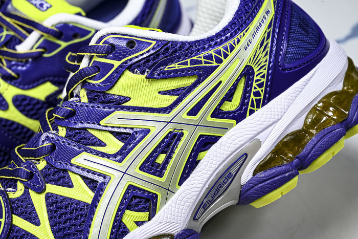 T485N-3697 GEL-NIMBUS 16 SPORTIVE CASUAL RUNNING SHOES PURPLE/GREEN/WHITE
