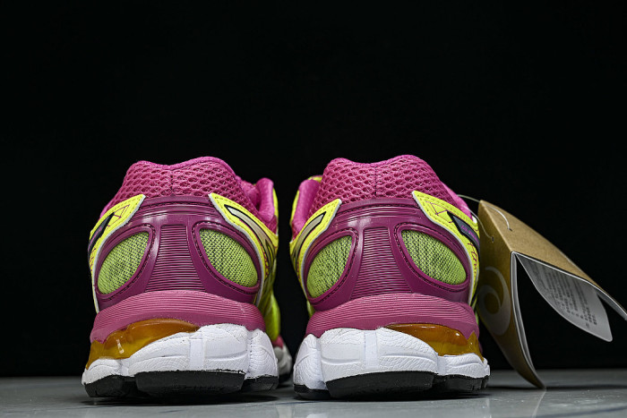 T485N-0793 GEL-NIMBUS 16 SPORTIVE CASUAL RUNNING SHOES GREEN/PINK/GREEN