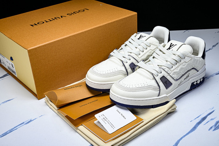 MAN NEW STYLE 54 WITH AGED FLORAL BASE CASUAL SPORTS SHOES WHITE/PURE WHITE