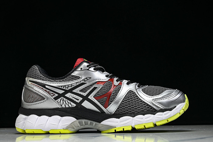 T437N-9790 GEL-NIMBUS 16 SPORTIVE CASUAL RUNNING SHOES GREY/SILVER/RED/BLACK/GREEN