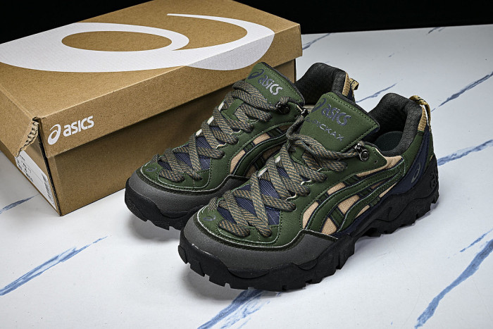1203A817-020 GEL-TRUCK OUTDOOR SPORTS HIKING SHOES GREEN/BROWN/BLACK/NAVY BLUE