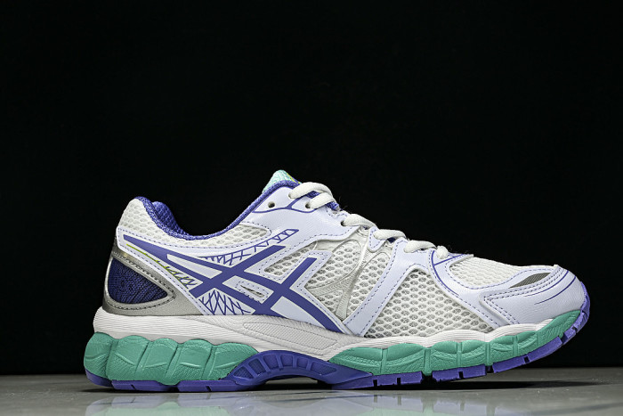 T566N-9101 GEL-NIMBUS 16 SPORTIVE CASUAL RUNNING SHOES WHITE/PURPLE/GREEN