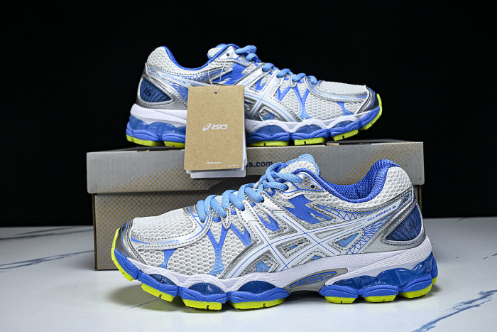 T485N-9101 GEL-NIMBUS 16 SPORTIVE CASUAL RUNNING SHOES WHITE/BLUE/SILVER/GREEN