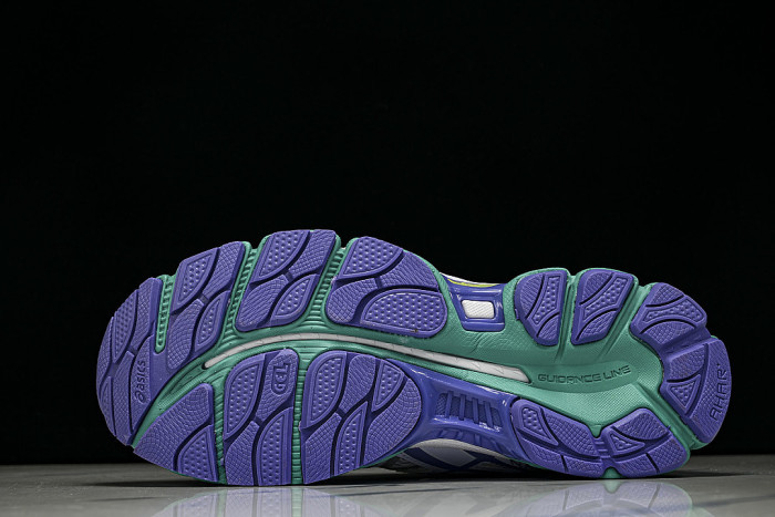 T566N-9101 GEL-NIMBUS 16 SPORTIVE CASUAL RUNNING SHOES WHITE/PURPLE/GREEN