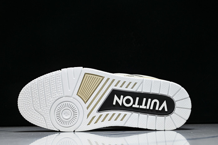 LEATHER SPORTS SHOES WHITE/BLACK/WHITE