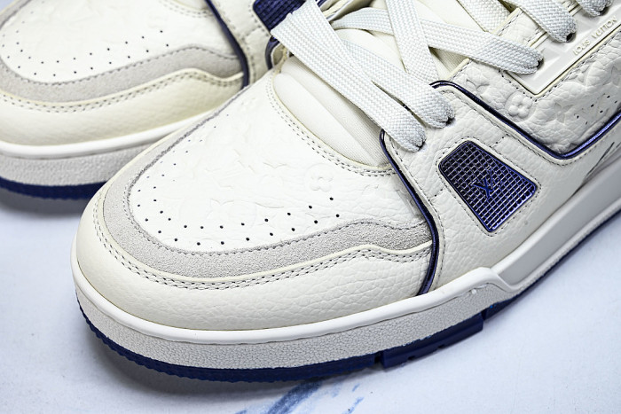 MAN NEW STYLE 54 WITH AGED FLORAL BASE CASUAL SPORTS SHOES WHITE/PURE WHITE