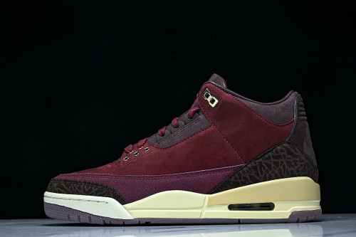 IO7744-600 JORDAN 3 RETRO PRM TEAM RED/METALLIC GOLD/BURGUNDY CRUSH/COCONUT MILK/SMOKEY MAUVE