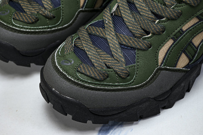 1203A817-020 GEL-TRUCK OUTDOOR SPORTS HIKING SHOES GREEN/BROWN/BLACK/NAVY BLUE