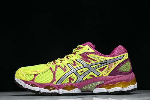 T485N-0793 GEL-NIMBUS 16 SPORTIVE CASUAL RUNNING SHOES GREEN/PINK/GREEN