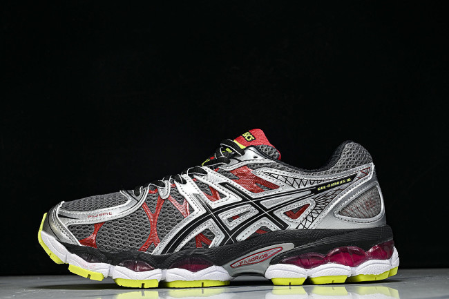T437N-9790 GEL-NIMBUS 16 SPORTIVE CASUAL RUNNING SHOES GREY/SILVER/RED/BLACK/GREEN