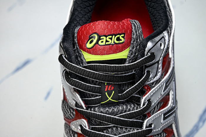 T437N-9790 GEL-NIMBUS 16 SPORTIVE CASUAL RUNNING SHOES GREY/SILVER/RED/BLACK/GREEN