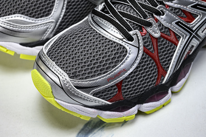 T437N-9790 GEL-NIMBUS 16 SPORTIVE CASUAL RUNNING SHOES GREY/SILVER/RED/BLACK/GREEN