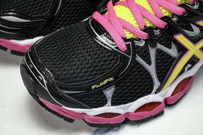 T485N-9005 GEL-NIMBUS 16 SPORTIVE CASUAL RUNNING SHOES BLACK/GREEN/PINK/SILVER