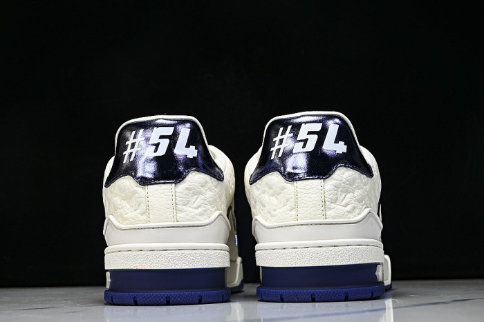 MAN NEW STYLE 54 WITH AGED FLORAL BASE CASUAL SPORTS SHOES WHITE/PURE WHITE