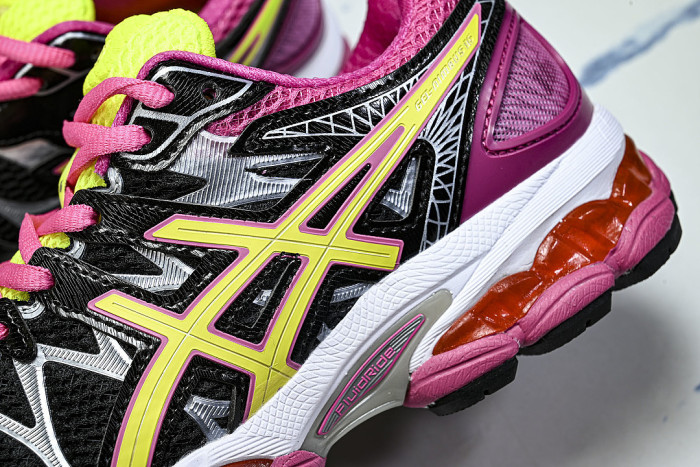 T485N-9005 GEL-NIMBUS 16 SPORTIVE CASUAL RUNNING SHOES BLACK/GREEN/PINK/SILVER