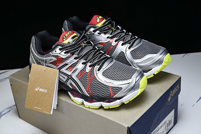 T437N-9790 GEL-NIMBUS 16 SPORTIVE CASUAL RUNNING SHOES GREY/SILVER/RED/BLACK/GREEN