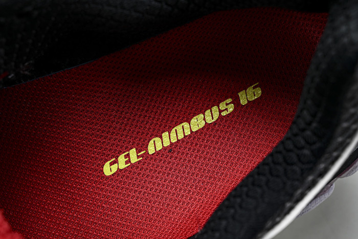 T437N-9790 GEL-NIMBUS 16 SPORTIVE CASUAL RUNNING SHOES GREY/SILVER/RED/BLACK/GREEN