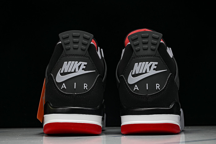 IX8180-001 AIR JORDAN 4 RETRO BRED AJ4 CASUAL SHOES BLACK/INKINESS