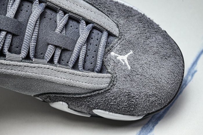 FJ3460-012 JORDAN 14 RETRO FLINT GREY/STEALTH GREY/WHITE