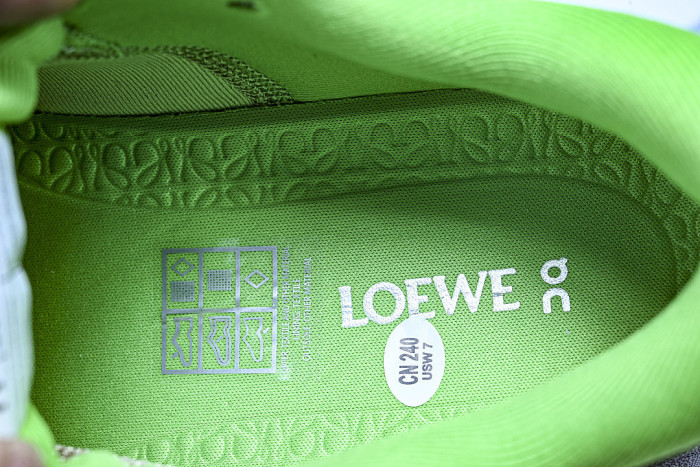 ON RUNNING LEISURE SPORTS SHOES BEIGE/GREEN