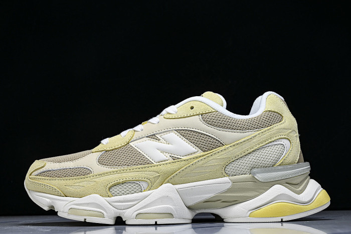 U90606U0 RETRO CASUAL SPORTS JOGGING SHOES YELLOW/WHITE/YELLOW