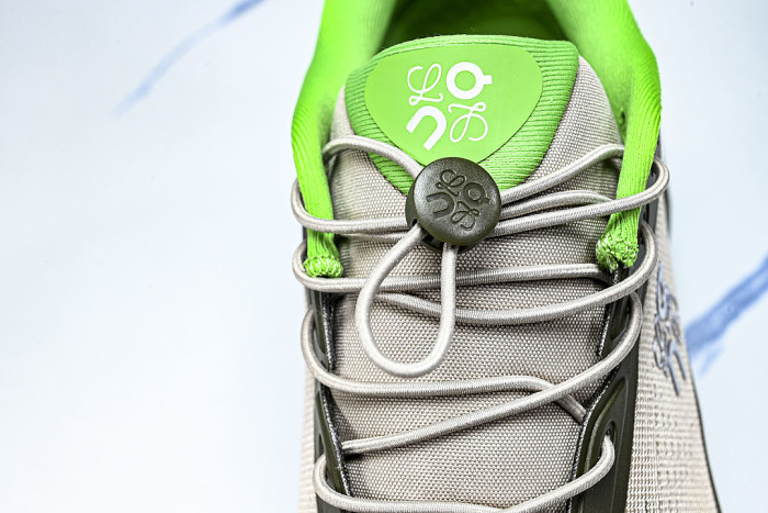 ON RUNNING LEISURE SPORTS SHOES BEIGE/GREEN