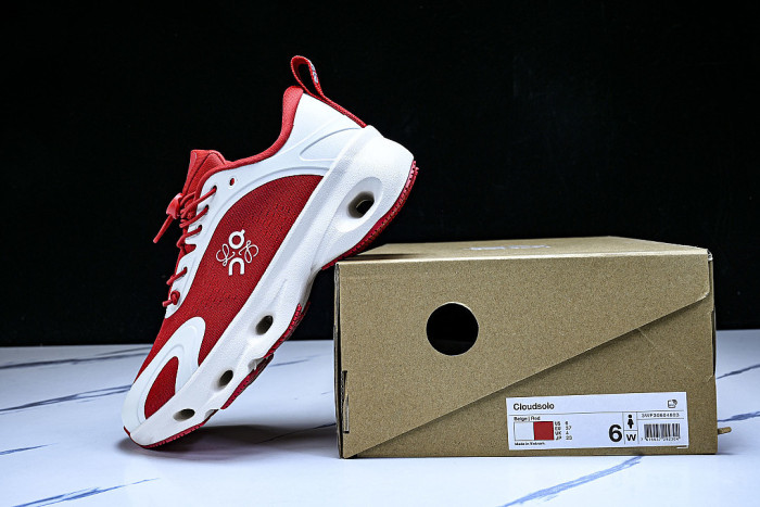 ON RUNNING LEISURE SPORTS SHOES RED/WHITE