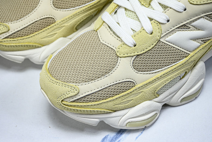 U90606U0 RETRO CASUAL SPORTS JOGGING SHOES YELLOW/WHITE/YELLOW