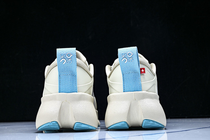 ON RUNNING LEISURE SPORTS SHOES BEIGE/BLUE/BEIGE