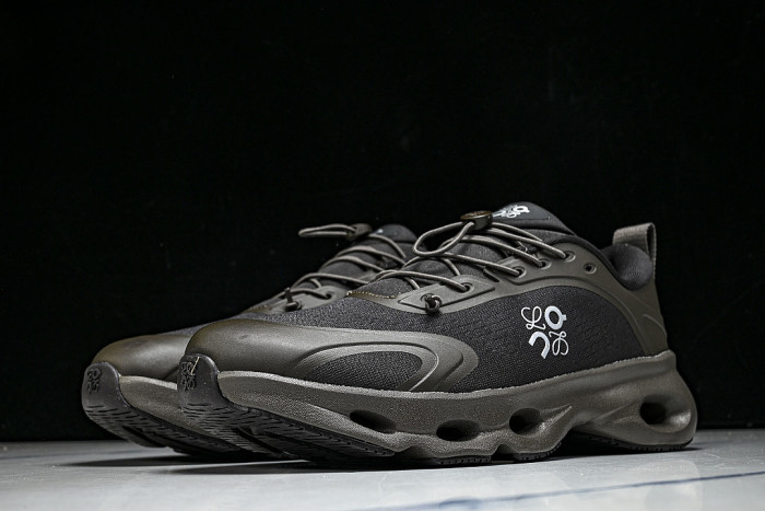 ON RUNNING LEISURE SPORTS SHOES BLACK/DARK BROWN