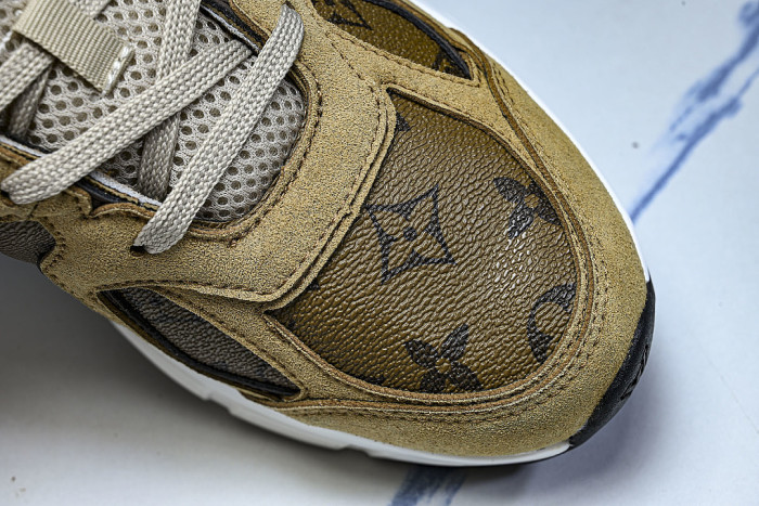 MESH-WOVEN SPORTY CASUAL RUNNING SHOES BROWN/BROWN/BROWN