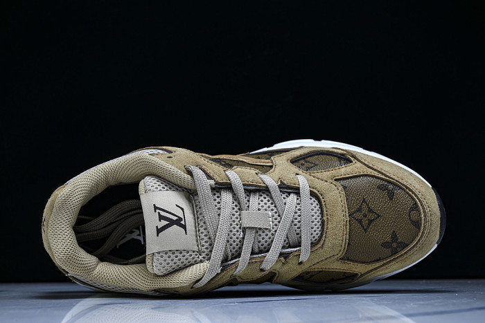 MESH-WOVEN SPORTY CASUAL RUNNING SHOES BROWN/BROWN/BROWN