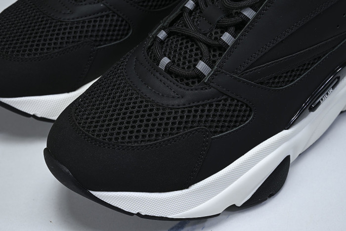 RETRO THICK-SOLED SPORTS JOGGING SHOES BLACK/WHITE/BLACK