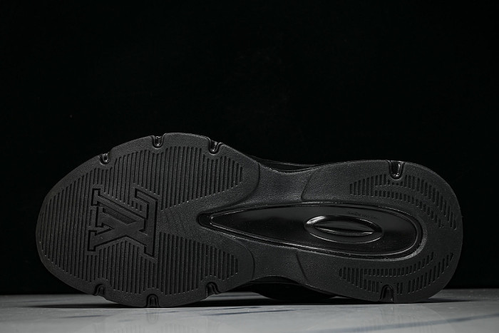 MESH-WOVEN SPORTY CASUAL RUNNING SHOES BLACK/BLACK/BLACK