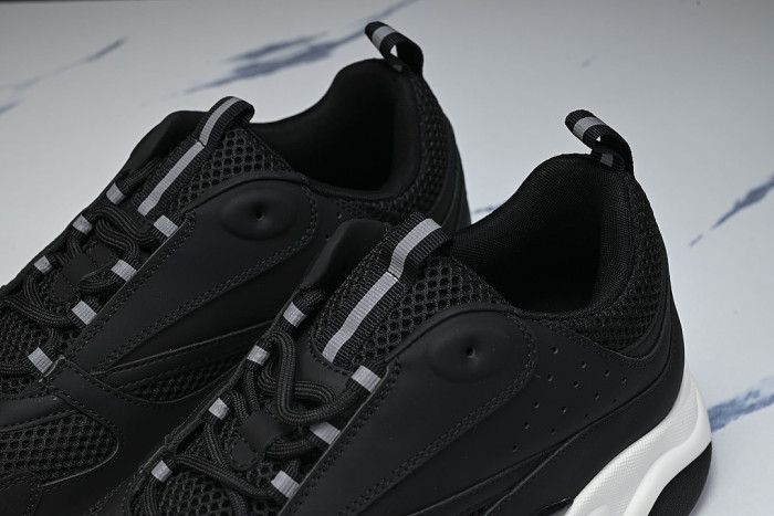 RETRO THICK-SOLED SPORTS JOGGING SHOES BLACK/WHITE/BLACK