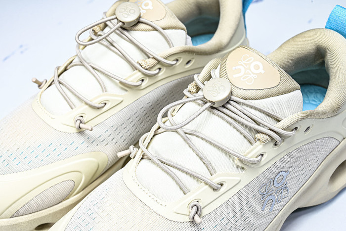 ON RUNNING LEISURE SPORTS SHOES BEIGE/BLUE/BEIGE